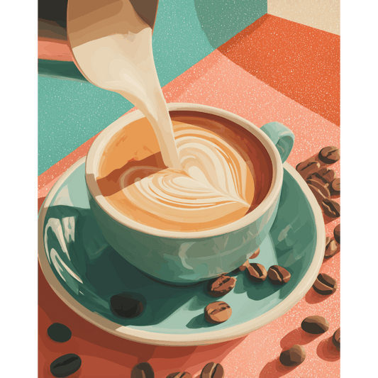 Koffie met liefde- Schilderen op nummers