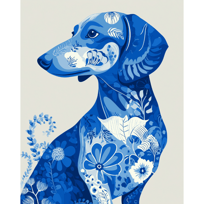 De blauwe metgezel- Schilderen op nummers