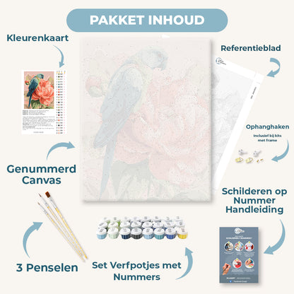 Zittend in bloemblaadjes