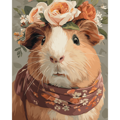 Mevrouw cavia- Schilderen op nummers