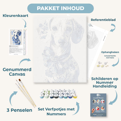 Delfts blauwe teckel