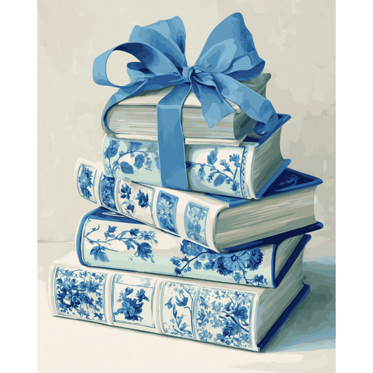 Verhalen gehuld in blauw- Schilderen op nummers