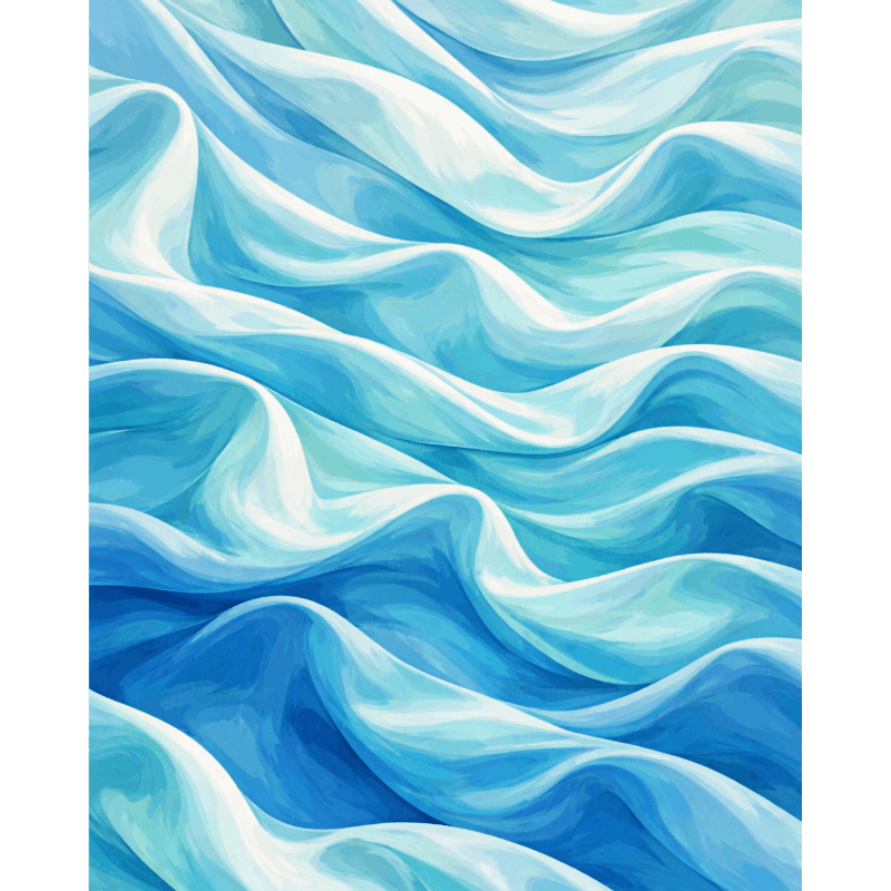 Blauw satijn- Schilderen op nummers