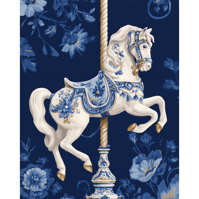 Elegant carrousel- Schilderen op nummers