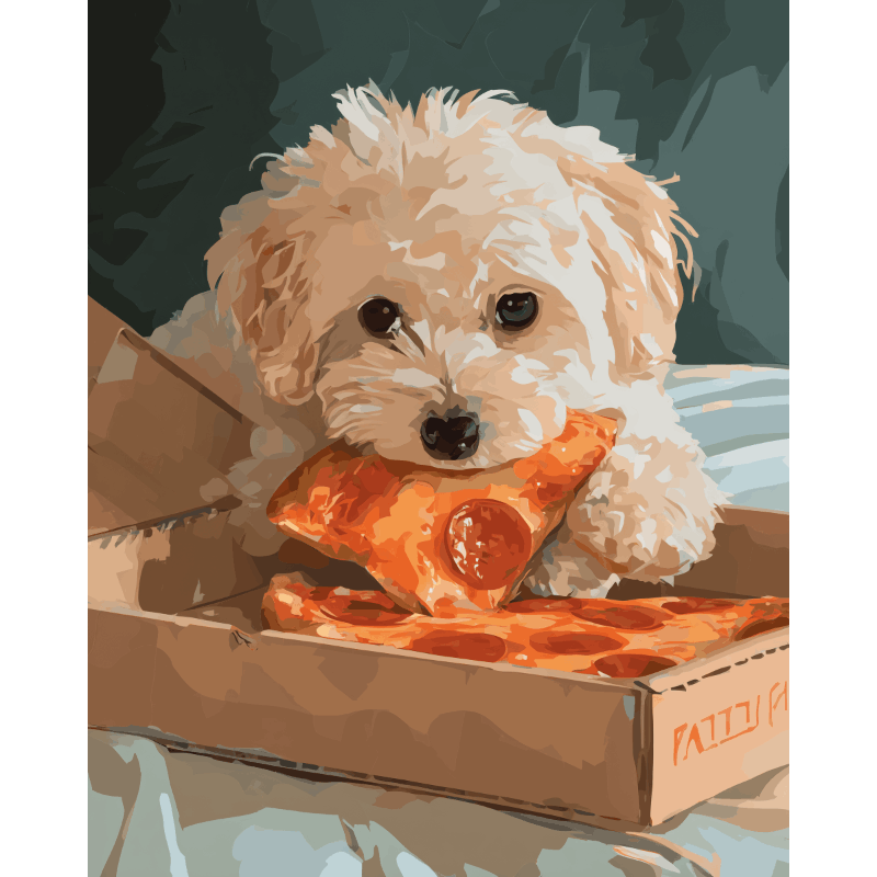 Pizza liefhebber- Schilderen op nummers