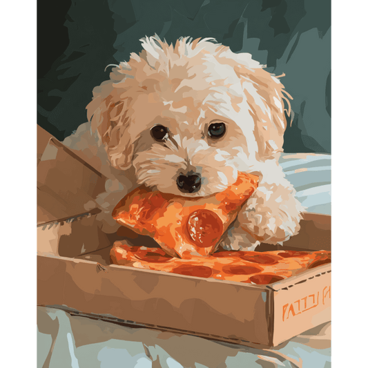 Pizza liefhebber- Schilderen op nummers