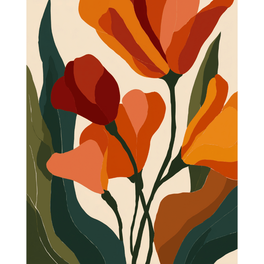 Vorm van tulpen- Schilderen op nummers