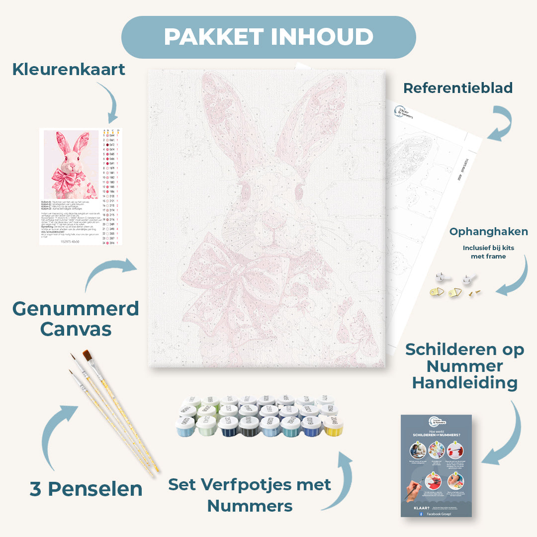 Delfts roze konijn
