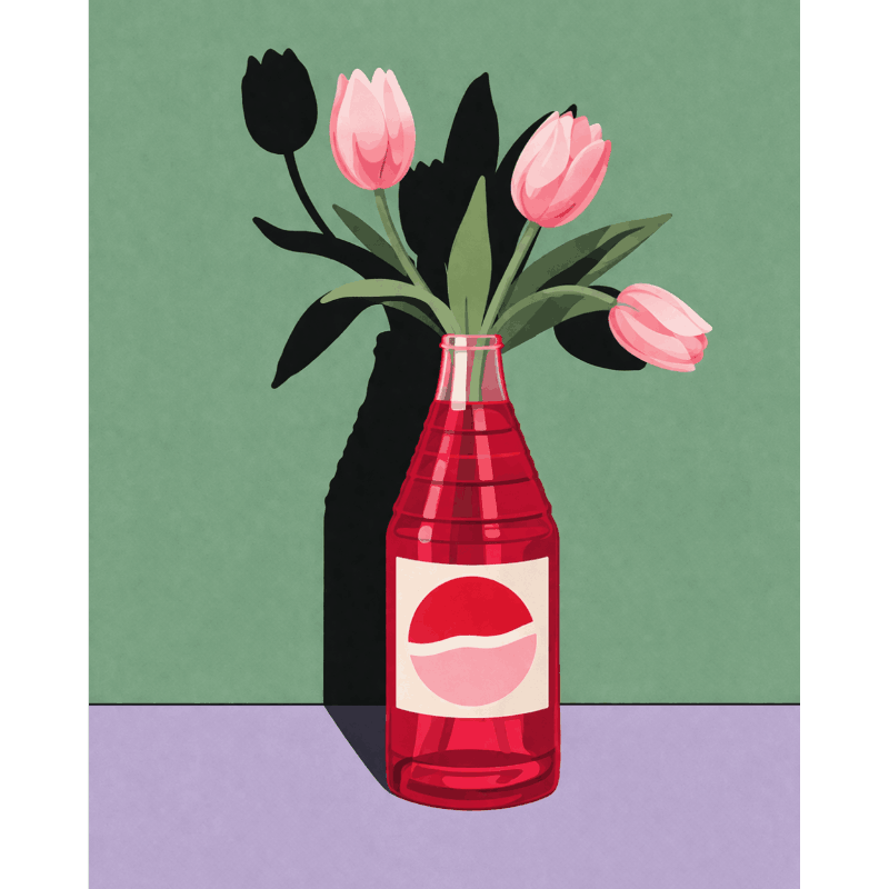 Tulpen & glas- Schilderen op nummers