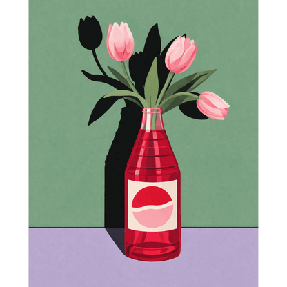 Tulpen & glas- Schilderen op nummers