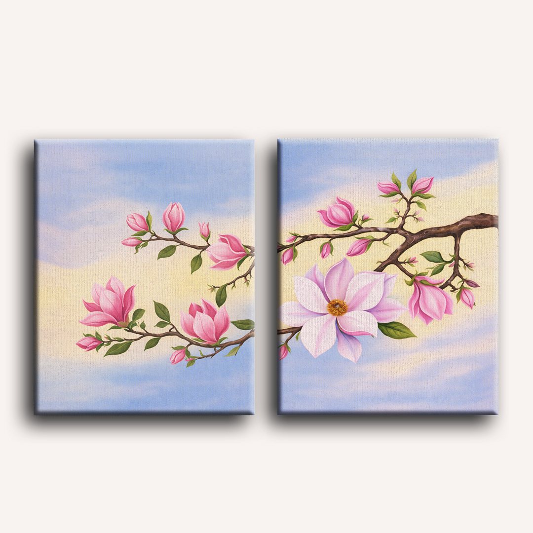 Moederdag Bundel – Magnoliabloesems- Schilderen op nummers