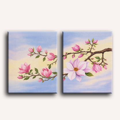 Moederdag Bundel – Magnoliabloesems- Schilderen op nummers