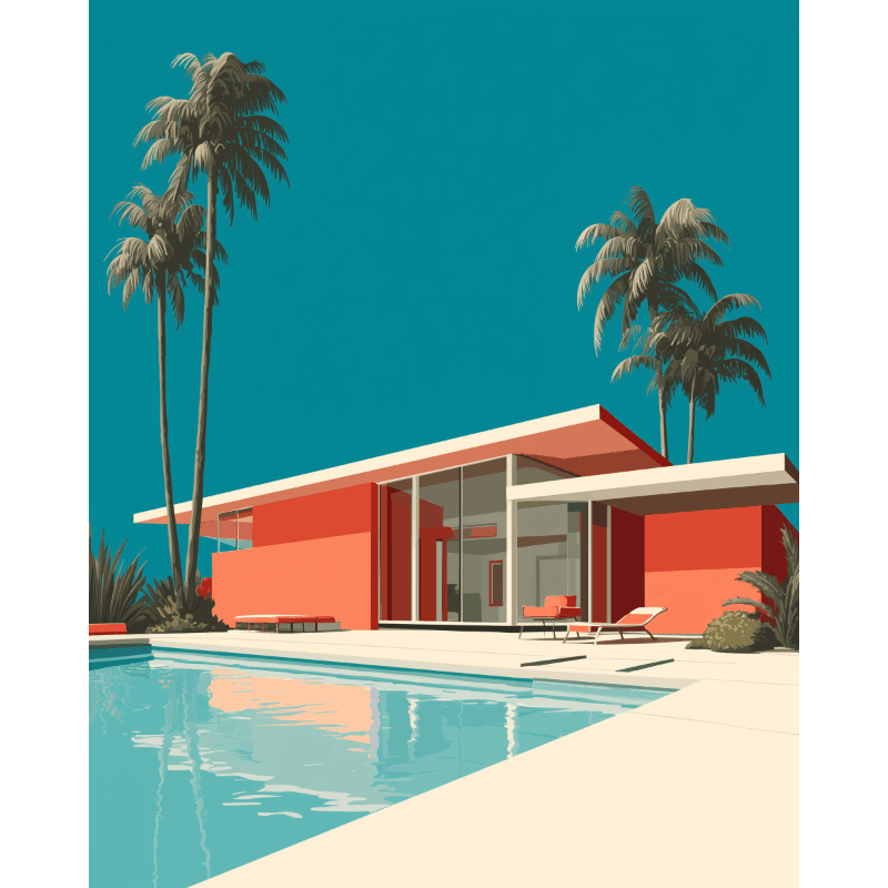 Moderne villa- Schilderen op nummers