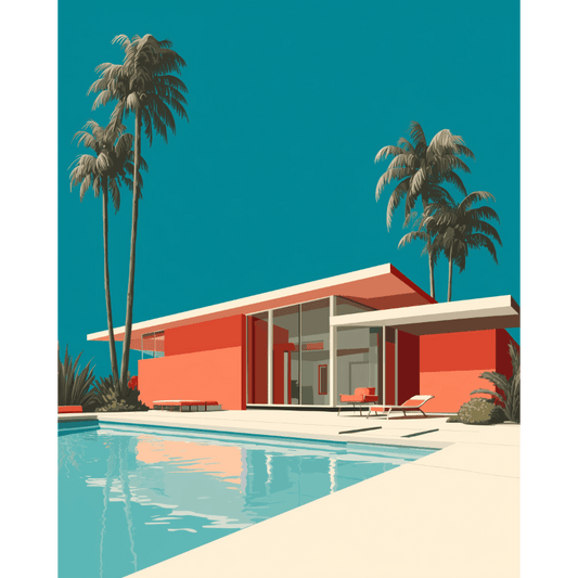 Moderne villa- Schilderen op nummers