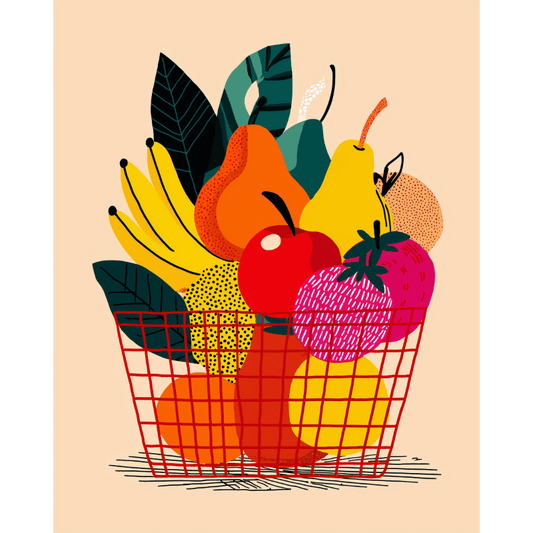 Fruitmand- Schilderen op nummers