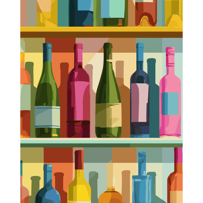 Palette in een fles- Schilderen op nummers
