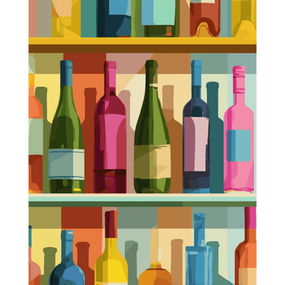 Palette in een fles- Schilderen op nummers