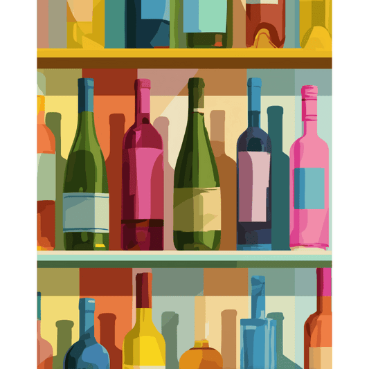 Palette in een fles- Schilderen op nummers