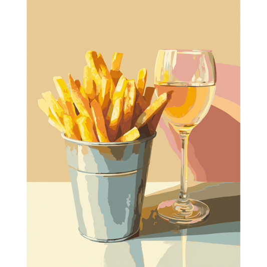 Luxe frietjes- Schilderen op nummers