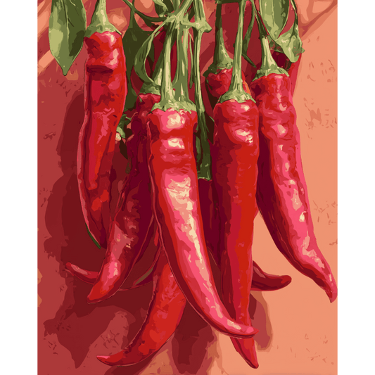 Chilipeper- Schilderen op nummers