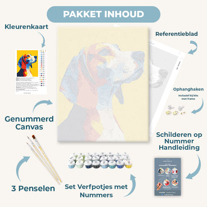 Kleurrijke beagle