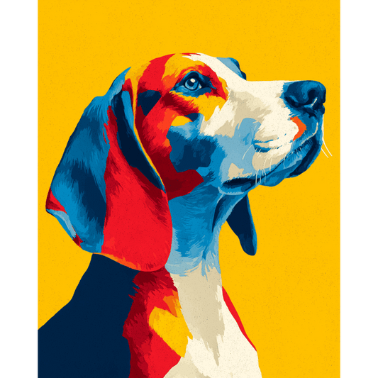 Kleurrijke beagle