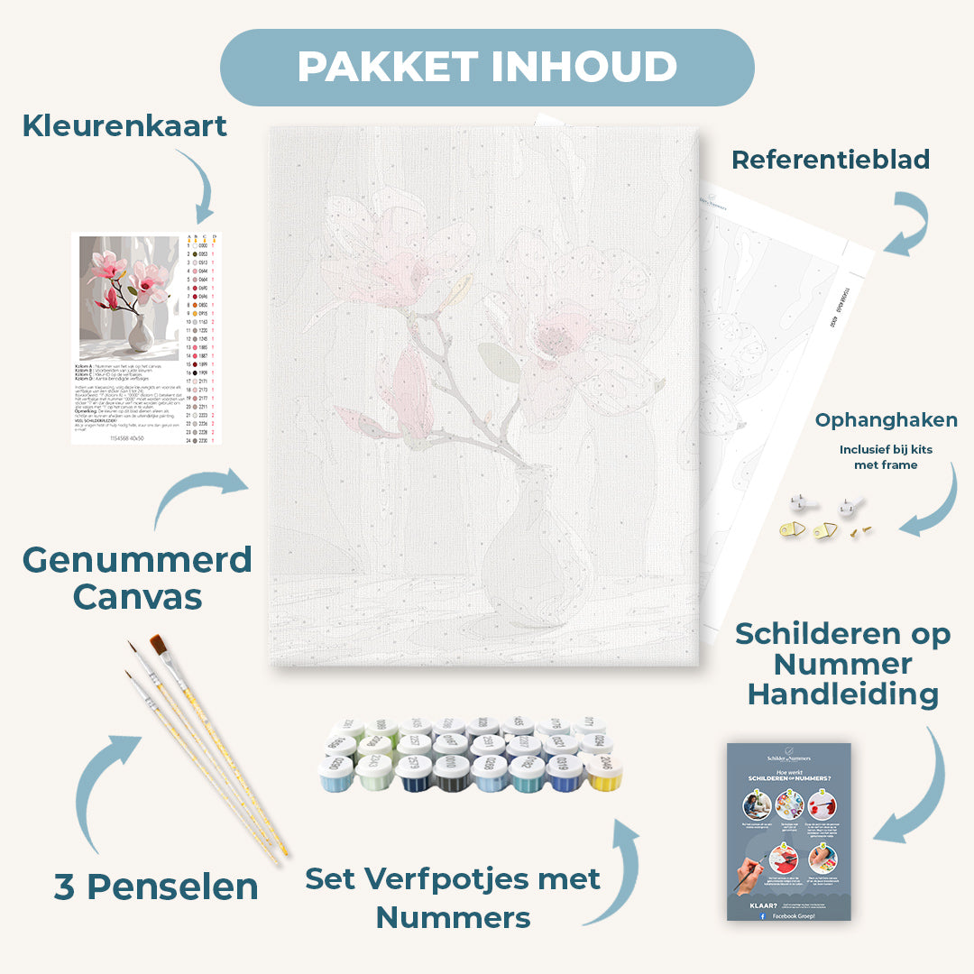 Roze magnolia's