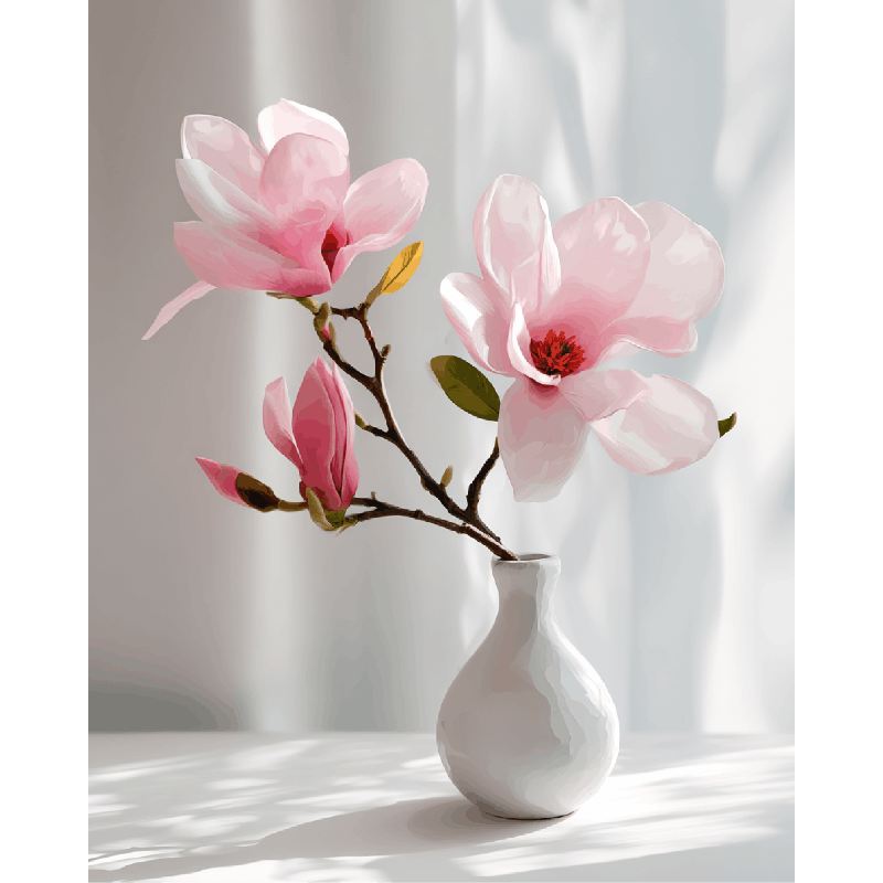 Roze magnolia's