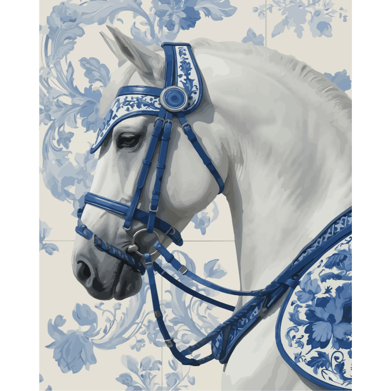 Porseleinen koninklijk paard