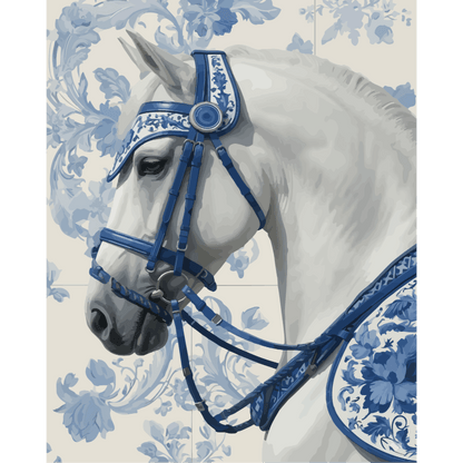 Porseleinen koninklijk paard