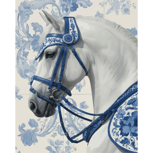Porseleinen koninklijk paard