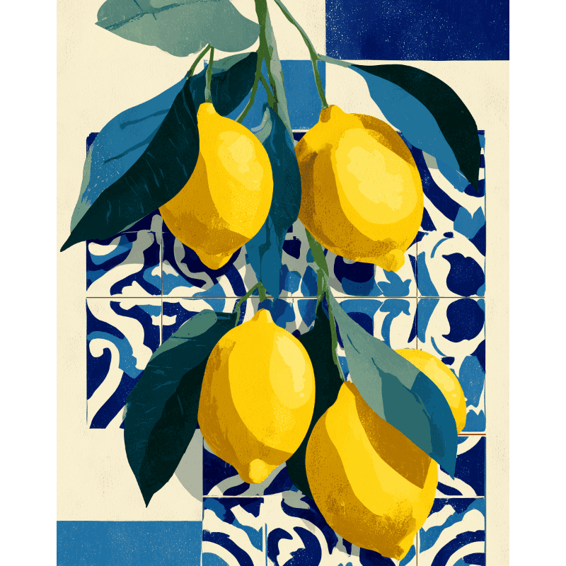 Mediterrane citrus - Schilder Op Nummers