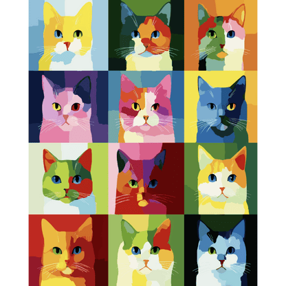 De kattencollectie - Schilder Op Nummers
