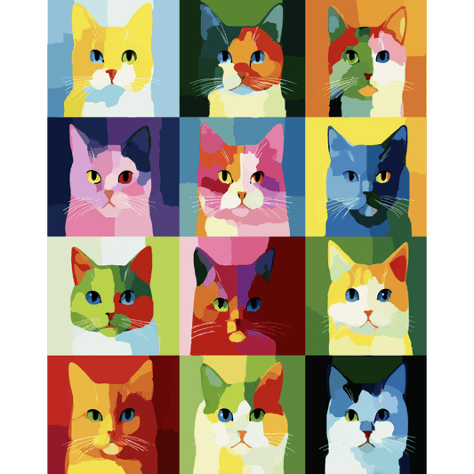 De kattencollectie - Schilder Op Nummers