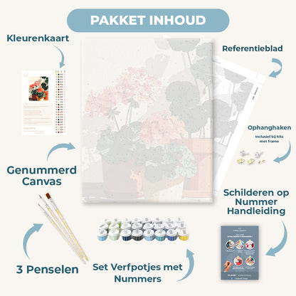 Zonbeschenen geraniums