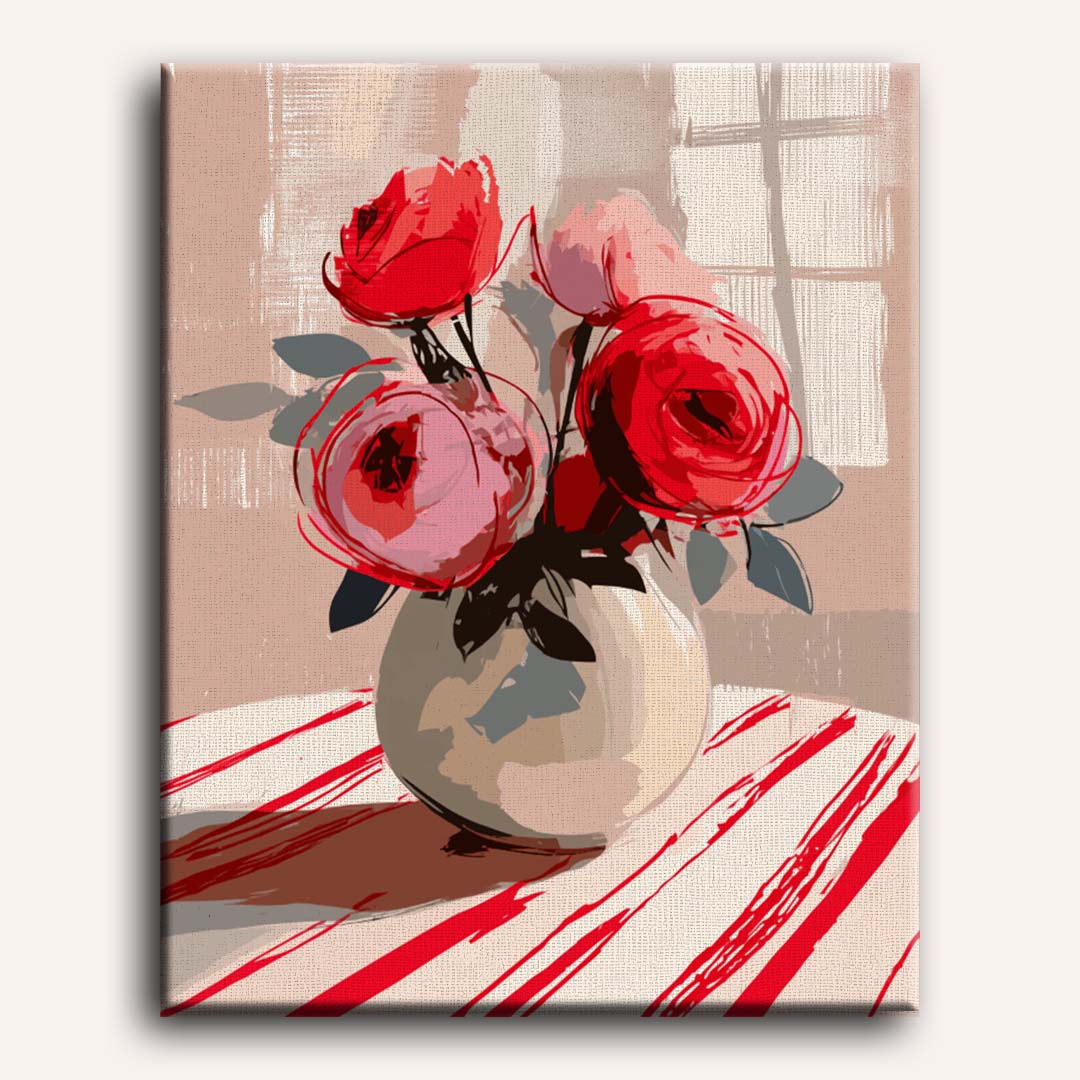 De rode bloemen