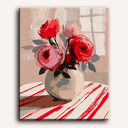 De rode bloemen