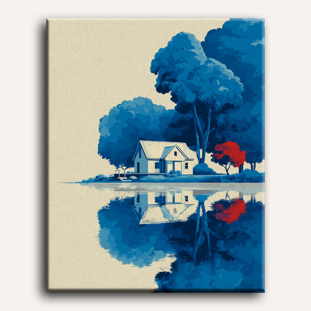 Blauwe reflectie