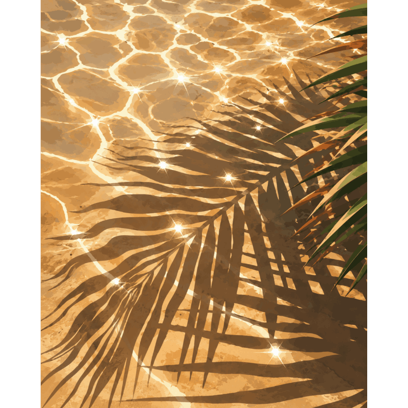 Gouden watergloed