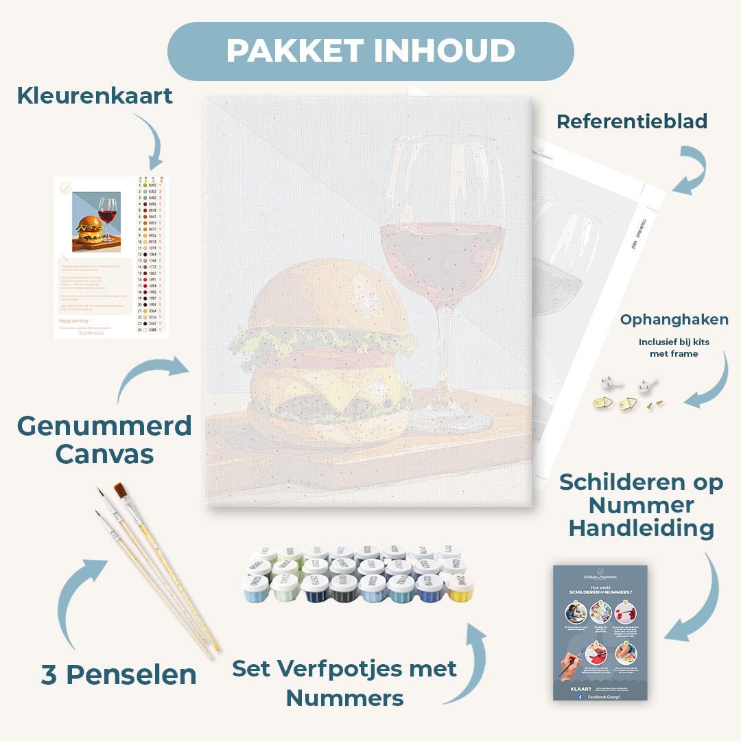 Burger en wijn