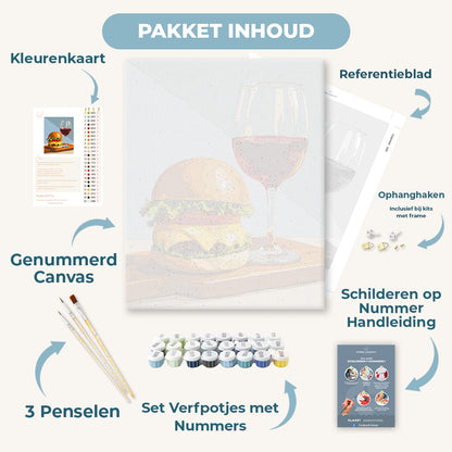 Burger en wijn