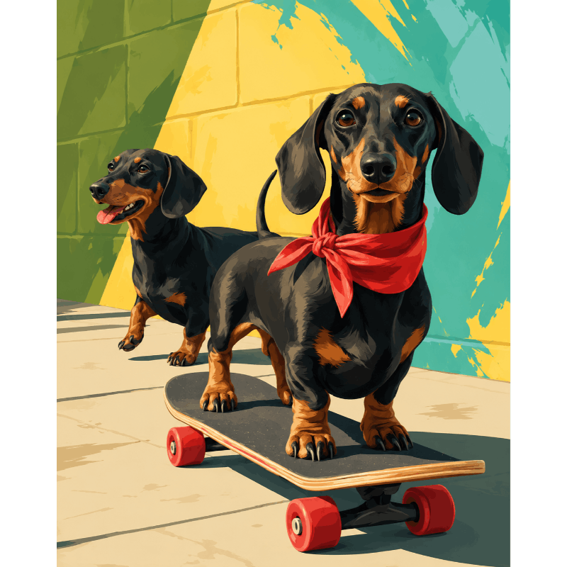 Skater teckel