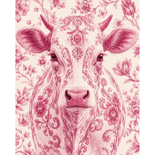 Delfts roze koe