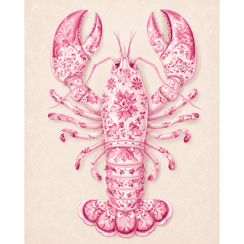Delfts roze kreeft