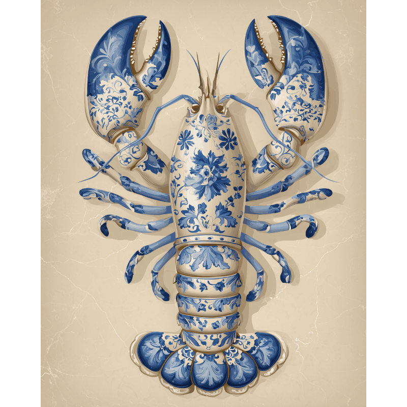 Delfts blauwe kreeft