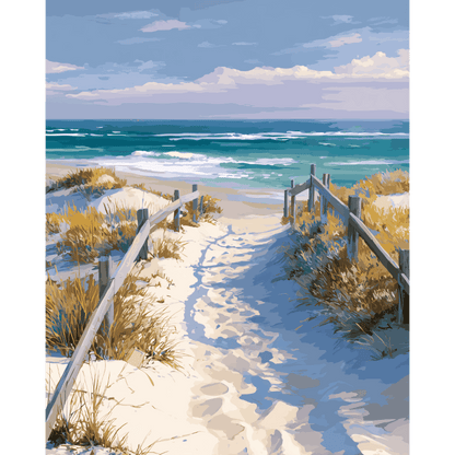 Weg naar het strand