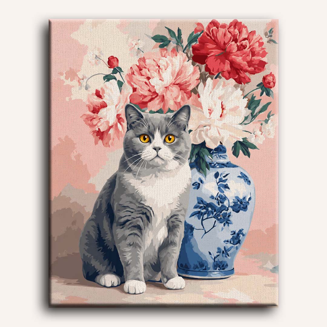 Britse korthaar & bloemen