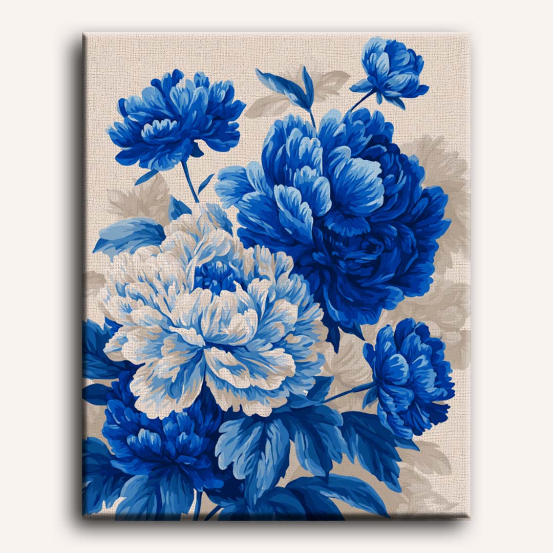 Blauwe pioenen