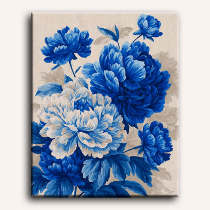 Blauwe pioenen