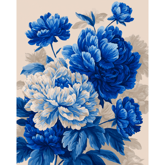 Blauwe pioenen